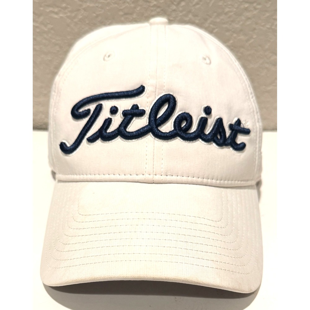 Titleist Golf Hat Men's Embroidered Adjustable White Blue 2019 Palm Springs